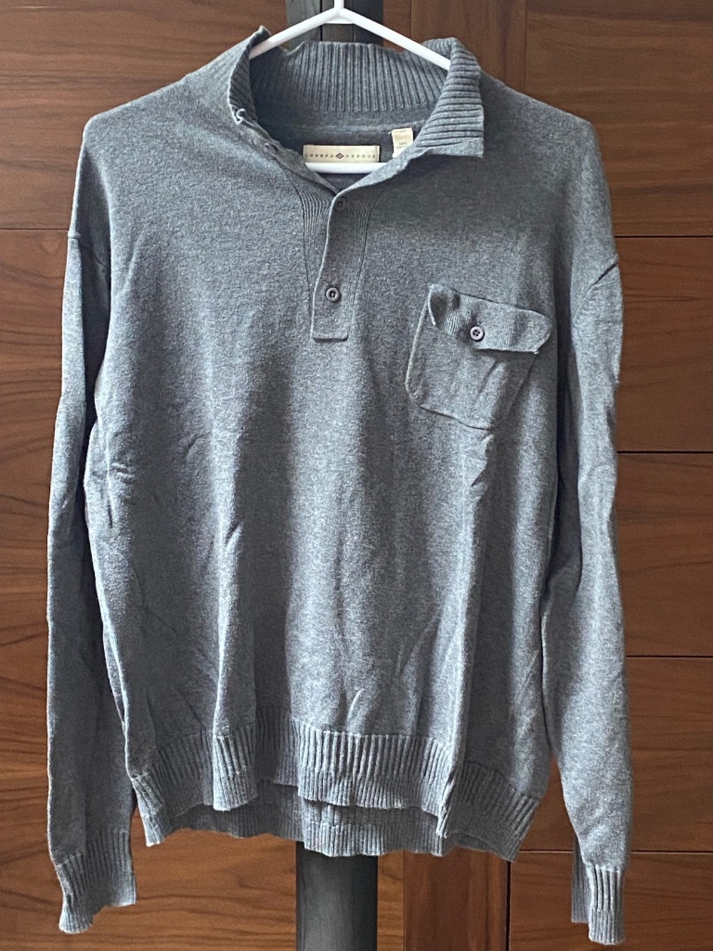 Joseph Abboud 100% Cotton Mock Neck Henley Sweater - XL